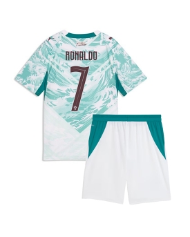 Billige Fotballdrakt Portugal Cristiano Ronaldo #7 Replika Bortedraktsett Barn VM 2026 Kortermet (med bukser)